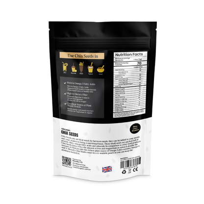 Organic Chia Seeds – Raw Black Superfood