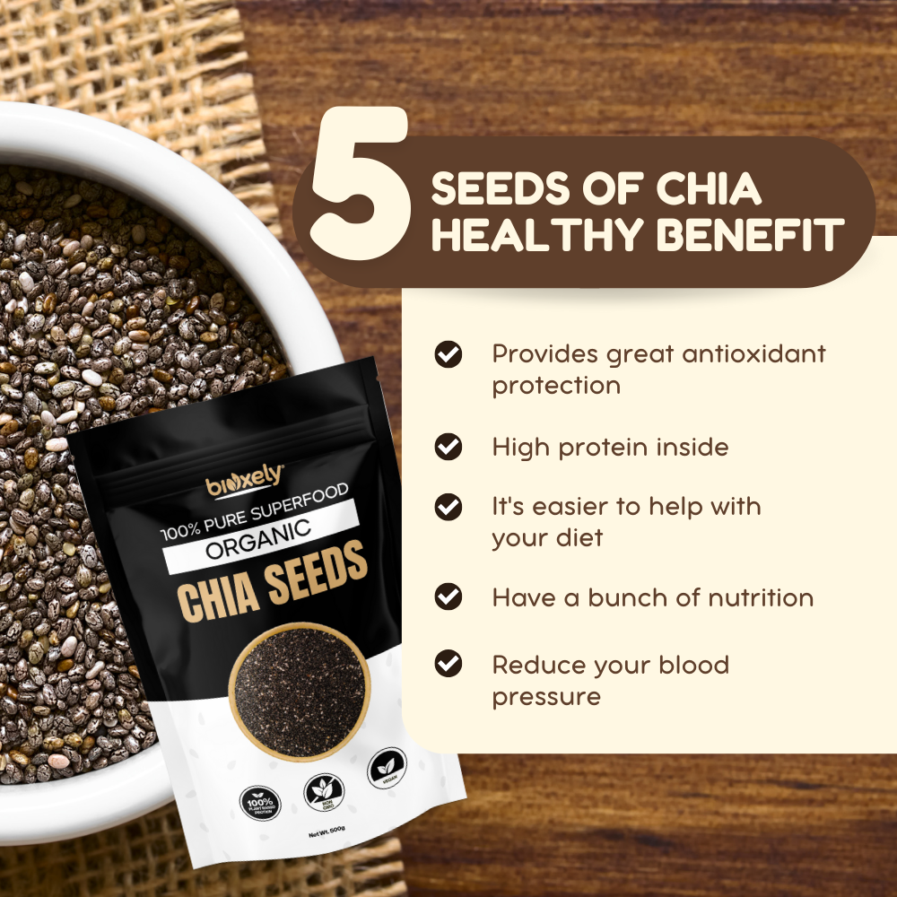 Organic Chia Seeds – Raw Black Superfood