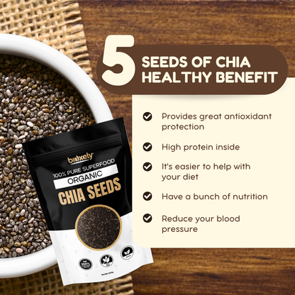 Organic Chia Seeds – Raw Black Superfood