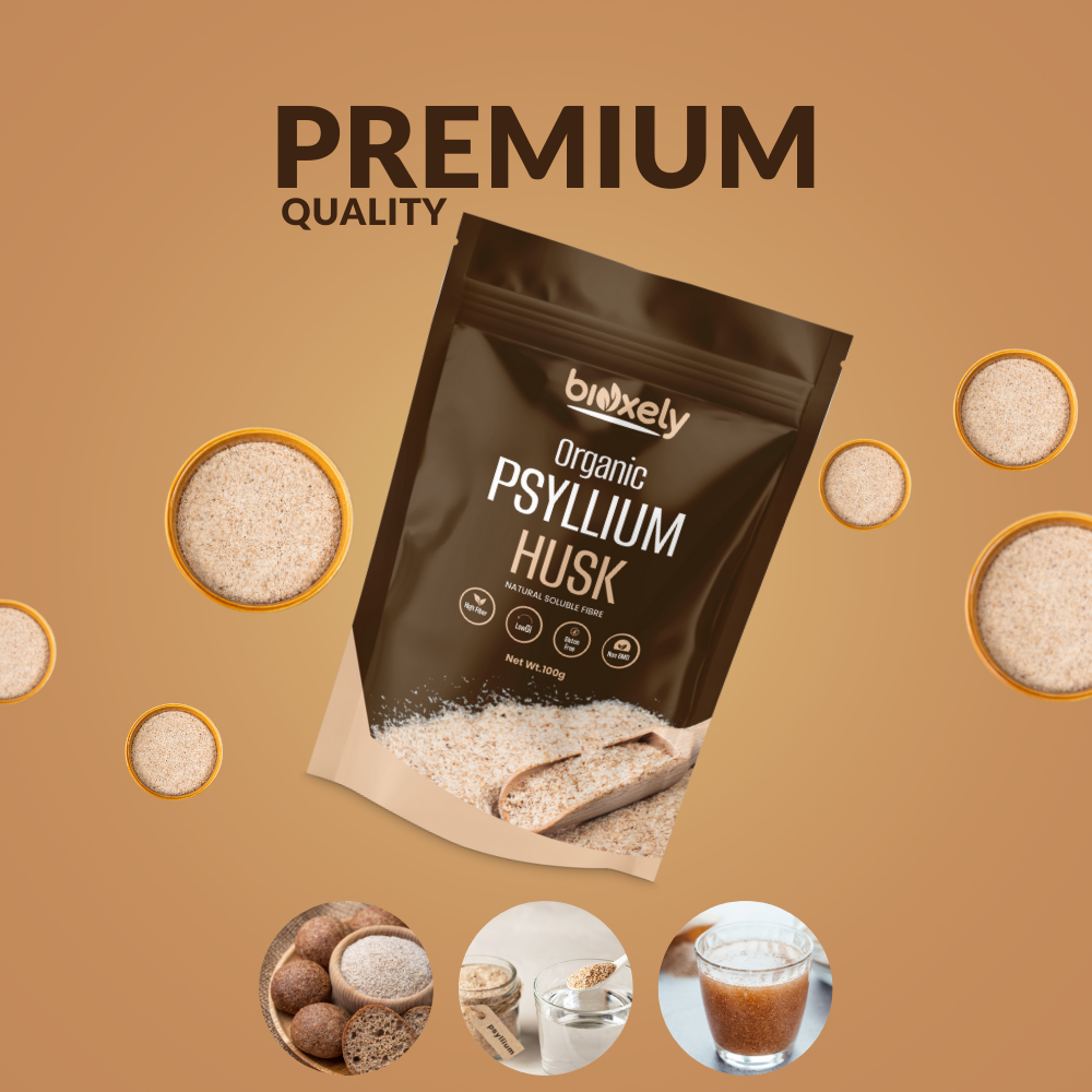 Organic Psyllium Husk Natural Fibre Supplement 100Gram