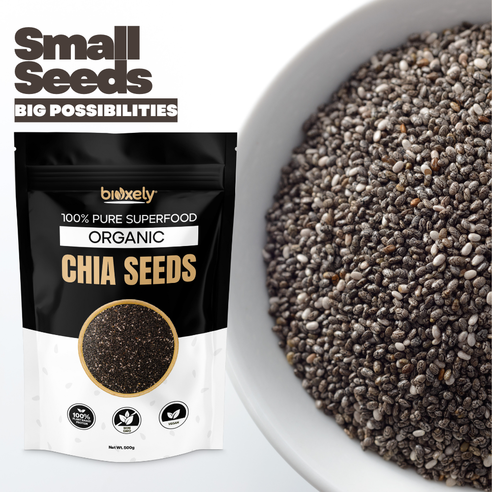 Organic Chia Seeds – Raw Black Superfood