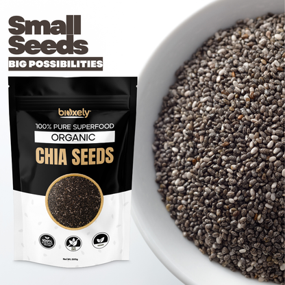 Organic Chia Seeds – Raw Black Superfood