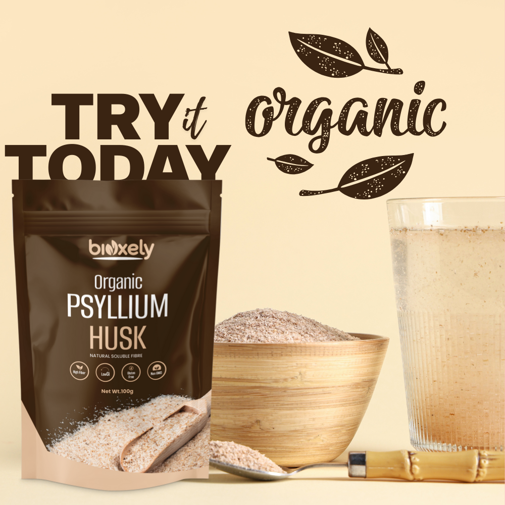 Organic Psyllium Husk Natural Fibre Supplement 100Gram